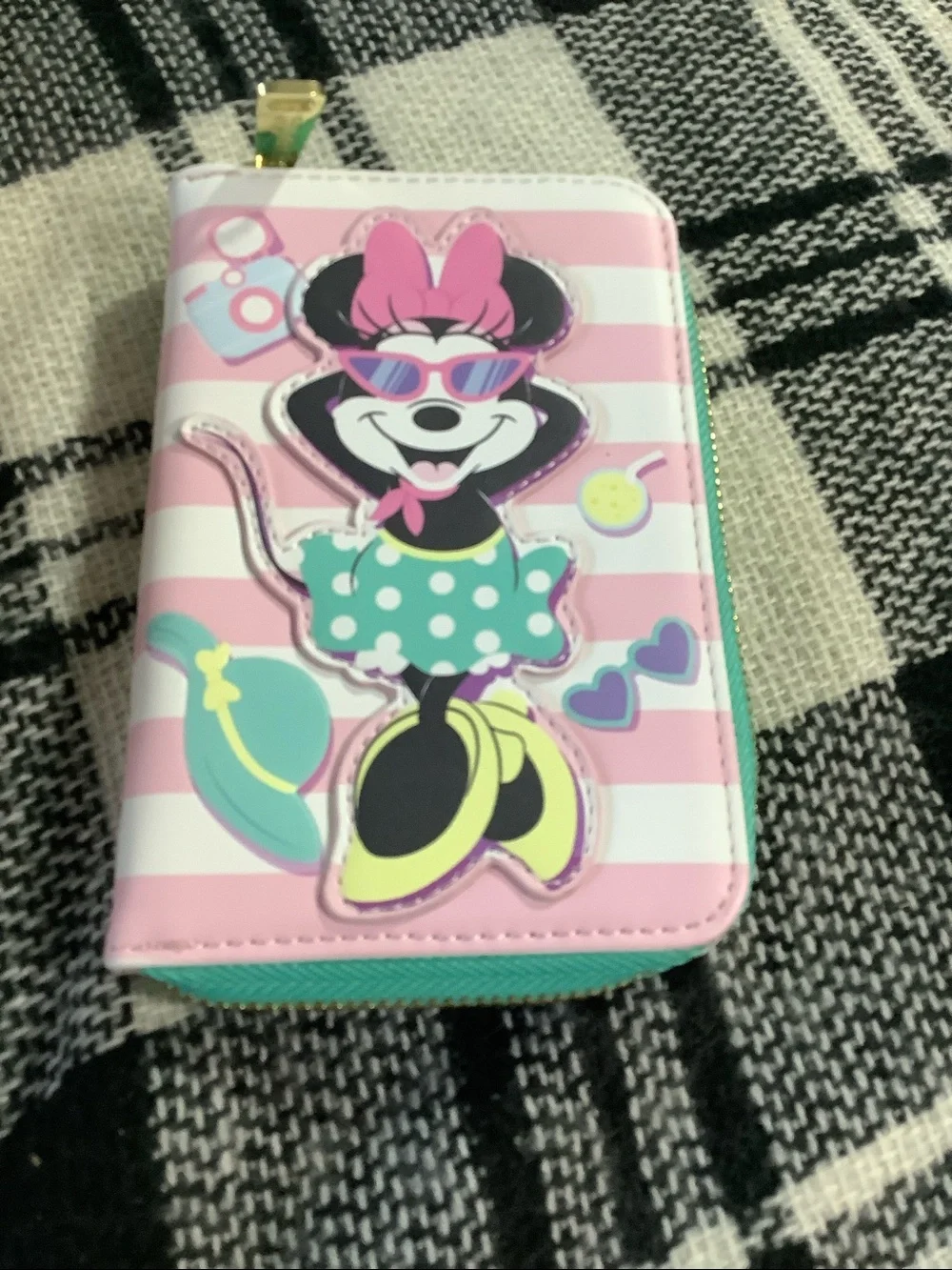 Minnie mouse vacation style poolside tote bag with coin bag & wallet